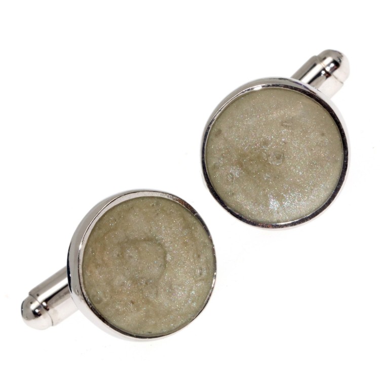 NSA|925 silver cufflinks with round enamel button in various colors for men's shirt NonsoloArgenti