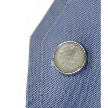 NSA|925 silver cufflinks with round enamel button in various colors for men's shirt NonsoloArgenti