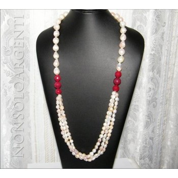 NSA|Collana da donna realizzata a mano con Argento 925 perle Barocche Australiane