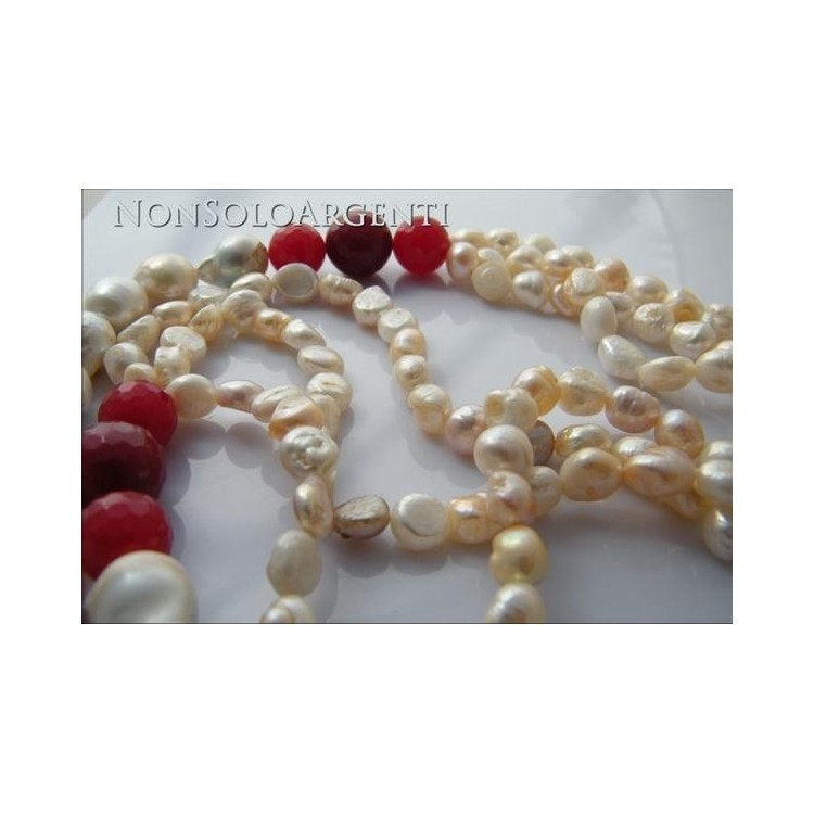 NSA|Collana da donna realizzata a mano con Argento 925 perle Barocche Australiane