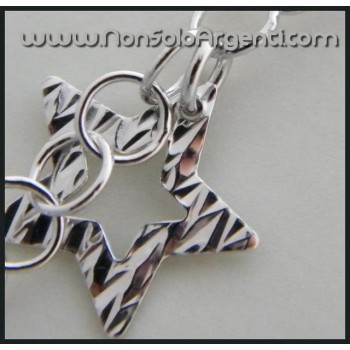 NSA|Argento 925 : Bracciale rodiato con ciondoli a Stella