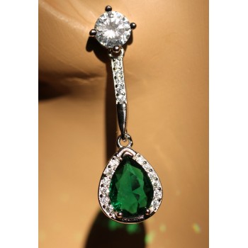 NSA|925 silver drop earrings with zircon, emerald, blue, green sapphire and light point for women