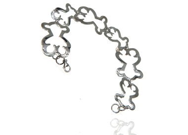NSA|bracciale argento 925 orsi sagome orsetti grandi donna ragazza