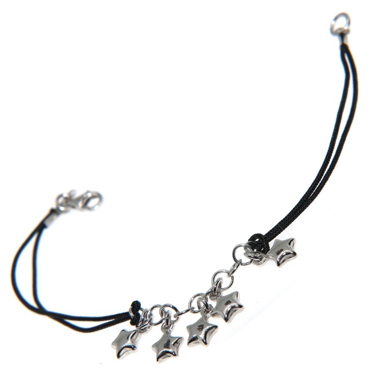 NSA|925 silver star charm cord bracelet for women and girls NonSoloArgenti