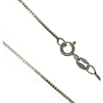 NSA|Collana argento 925 catenina veneziana diamantata chiara spessore 0,8mm ND15