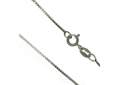 NSA|925 silver necklace, clear diamond Venetian chain, thickness 0.8mm ND15