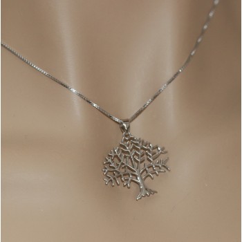 NSA|925 Silver necklace and tree of life family birth pendant