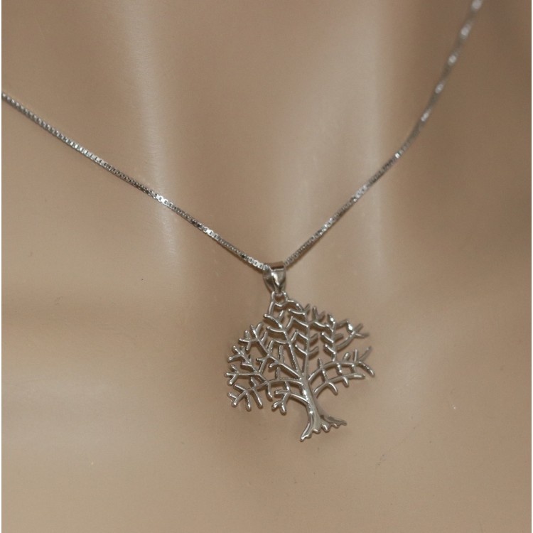 NSA|925 Silver necklace and tree of life family birth pendant