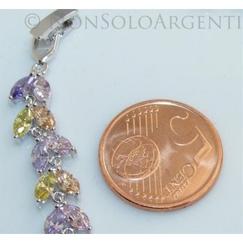 NSA|Bracciale Braccialetto donna navette colorate ottone Laminato ORO 750 18kt