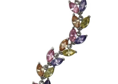 NSA|Bracciale tennis donna navette colorate colori pastello ottone rodiato 18kgf