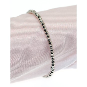 NSA|bracciale argento 925 sfere palline ball 3mm piene varie misure cavigliera