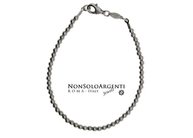 NSA|bracciale argento 925 sfere palline ball 3mm piene varie misure cavigliera
