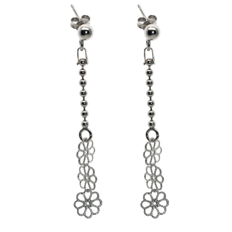 NonSoloArgenti|Argento 925 : completo filigrana Fiori Collana Orecchini e Bracciale palline