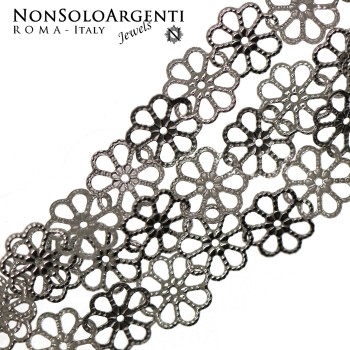 NonSoloArgenti|925 Silver: complete filigree Flowers Necklace Earrings and Bracelet balls