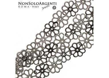 NonSoloArgenti|925 Silver: complete filigree Flowers Necklace Earrings and Bracelet balls