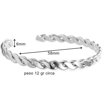 NSA|Hypoallergenic steel braided open rigid braided bracelet for women sale