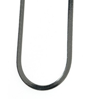 NSA|collana choker collare snake piatto argento misura 35+5 per donna