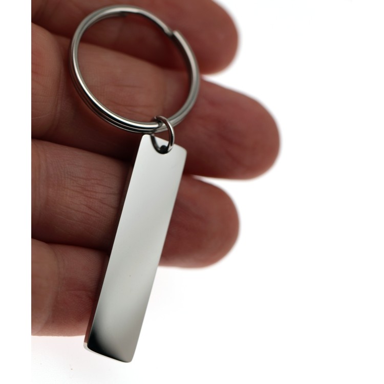 NSA|steel key ring with 40x10 man and woman engraving NonSoloArgenti
