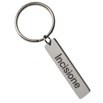 NSA|steel key ring with 40x10 man and woman engraving NonSoloArgenti