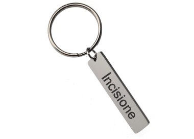 NSA|steel key ring with 40x10 man and woman engraving NonSoloArgenti