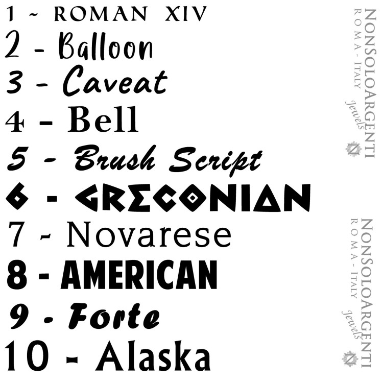 NonSoloArgenti gioielli e accessori personalizzati con scritte frasi coordinate, per regali, bomboniere, anniversari,