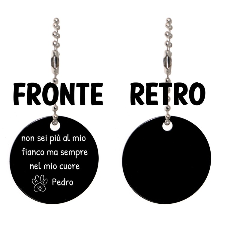 NonSoloArgenti |keychain bag pendant photo personalized writing commemorative phrase dog cat pets memorial loved ones