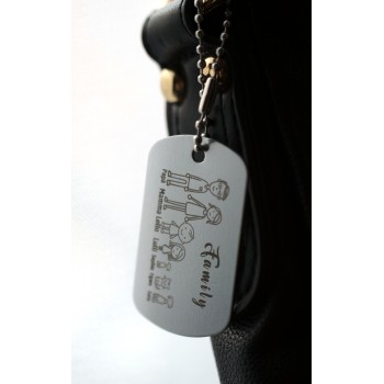 NSA|personalized silver family keyring gift mum dad engraving figures names