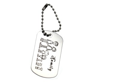 NSA|portachiavi personalizzato famiglia silver regalo mamma papà incisione figure nomi