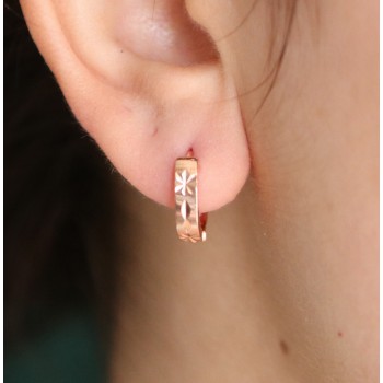 NonSoloArgenti|rose gold plated 925 silver single earring for men