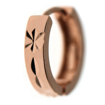 NonSoloArgenti|rose gold plated 925 silver single earring for men