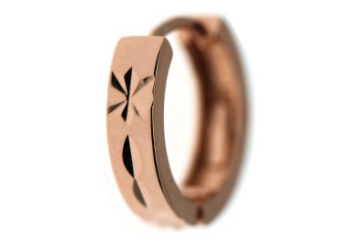 NonSoloArgenti| mono orecchino argento 925 placcato oro rosa scattino uno singolo da uomo