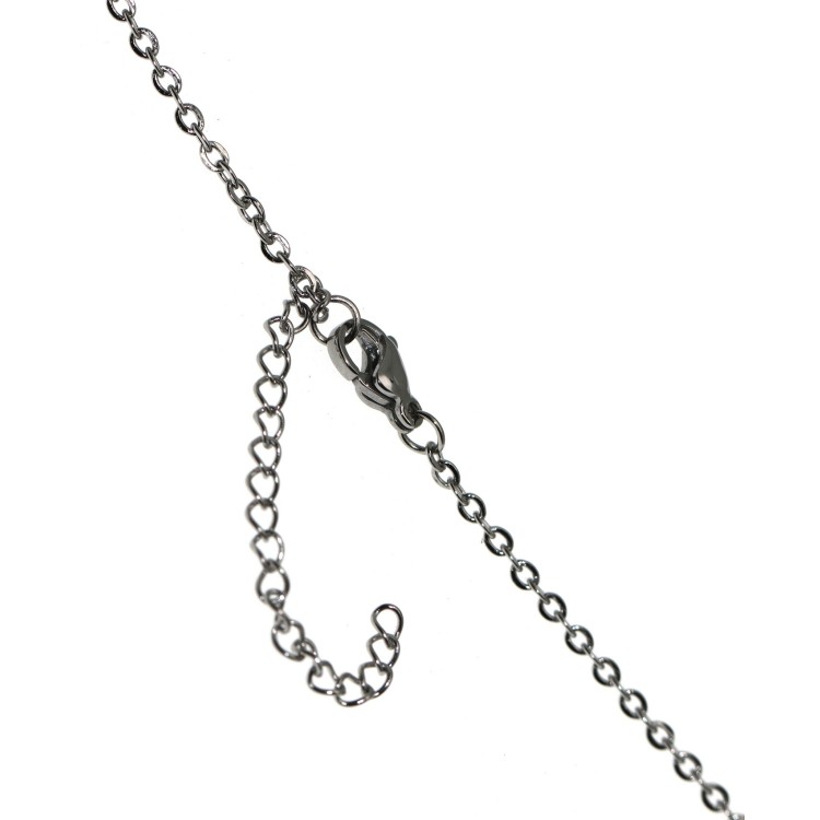 NSA|all steel necklace with moon and sun pendant