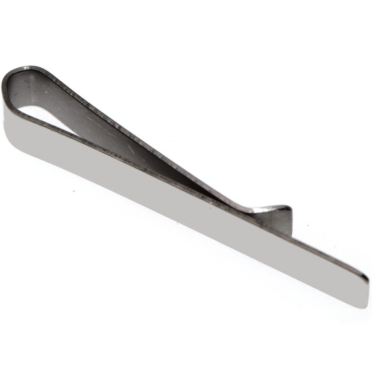 NonSoloArgenti |slim steel tie clip elegant men's tie clip with free engraving