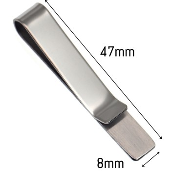NonSoloArgenti |slim steel tie clip elegant men's tie clip with free engraving