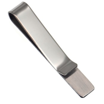 NonSoloArgenti |fermacravatta slim acciaio pinza per cravatta uomo elegante con incisione gratis