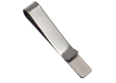 NonSoloArgenti |slim steel tie clip elegant men's tie clip with free engraving