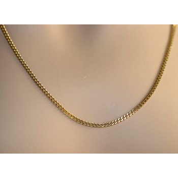 NonSoloArgenti|collana acciaio placcato oro giallo 18kt grumetta 3mm lunga 60cm per uomo o donna