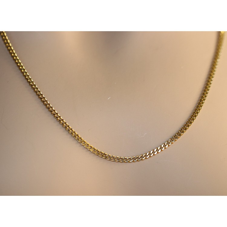 NonSoloArgenti|collana acciaio placcato oro giallo 18kt grumetta 3mm lunga 60cm per uomo o donna