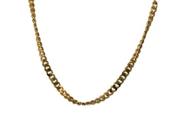 NonSoloArgenti|collana acciaio placcato oro giallo 18kt grumetta 3mm lunga 60cm per uomo o donna