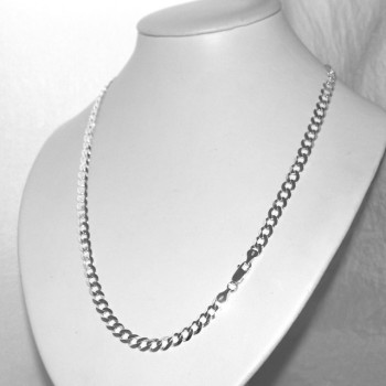 NSA|ARGENTO 925 : Collana e Bracciale uomo catena grumetta 6,5 mm massiccia piena diamantata