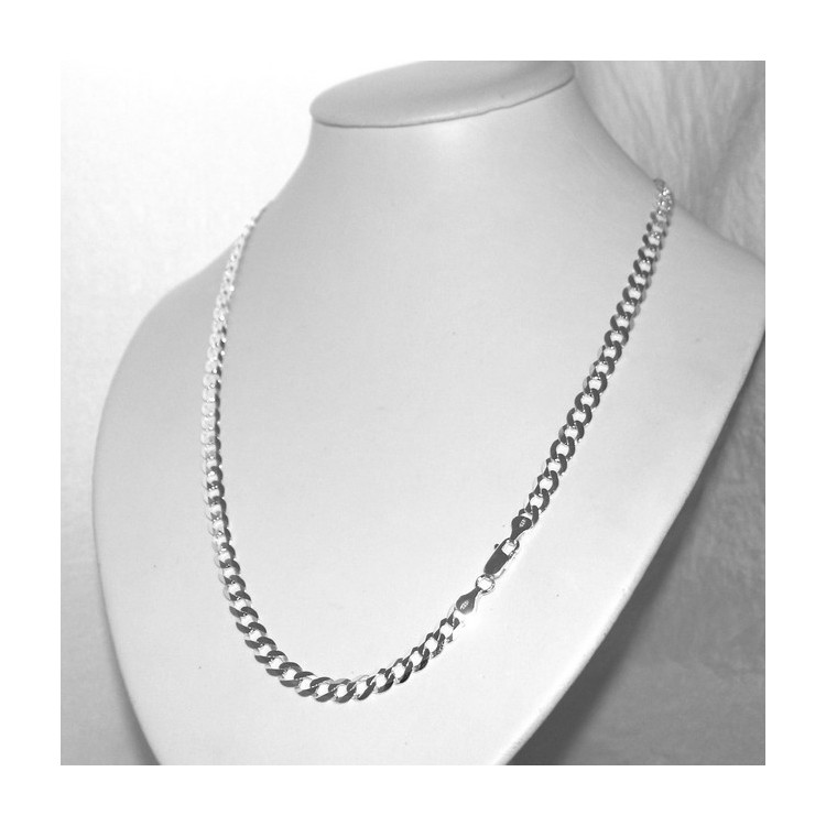 NSA|ARGENTO 925 : Collana e Bracciale uomo catena grumetta 6,5 mm massiccia piena diamantata