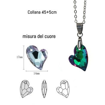 NonSoloArgenti|collana cristallo blu verde festa della mamma, anniversario, compleanno, regalo maestra