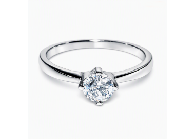 NSA|925 Rhodium: Solitaire with zircon 5mm brilliant cut
