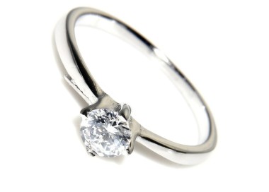 NSA|925 Sterling Silver Solitaire 5mm Brilliant Cut Zircon Ring