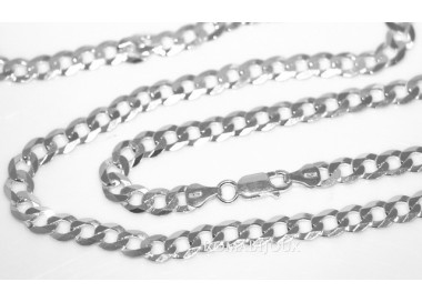 NSA|ARGENTO 925 : Collana e Bracciale uomo catena grumetta 6,5 mm massiccia piena diamantata