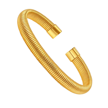 NonSoloArgenti |Hypoallergenic gold-plated steel snake bracelet for men and women
