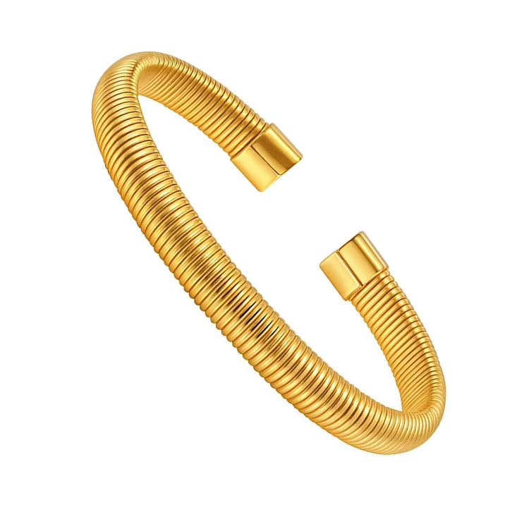 NonSoloArgenti |Hypoallergenic gold-plated steel snake bracelet for men and women