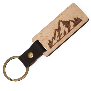 NonSoloArgenti|portachiavi personalizzato legno e similpelle con incisione gratis