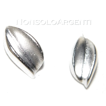 925 Silver: Women's Coffee Bean Earrings with Polished Finish and Satin Interior|NonSoloArgenti