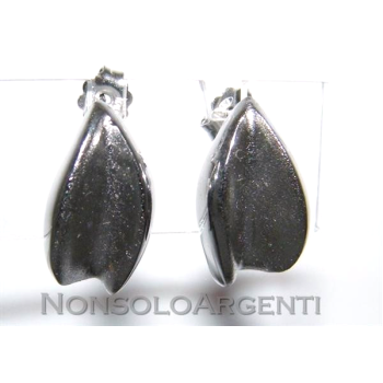 Argento 925 : orecchini donna chicco di caffè lucido interno satinato|NonSoloArgenti